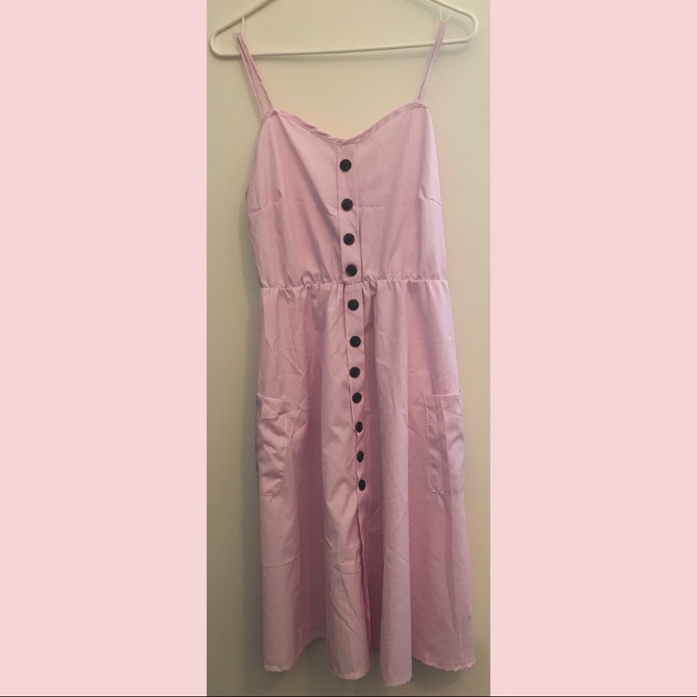 Light Pink Dress With Pockets Lightweight Summer